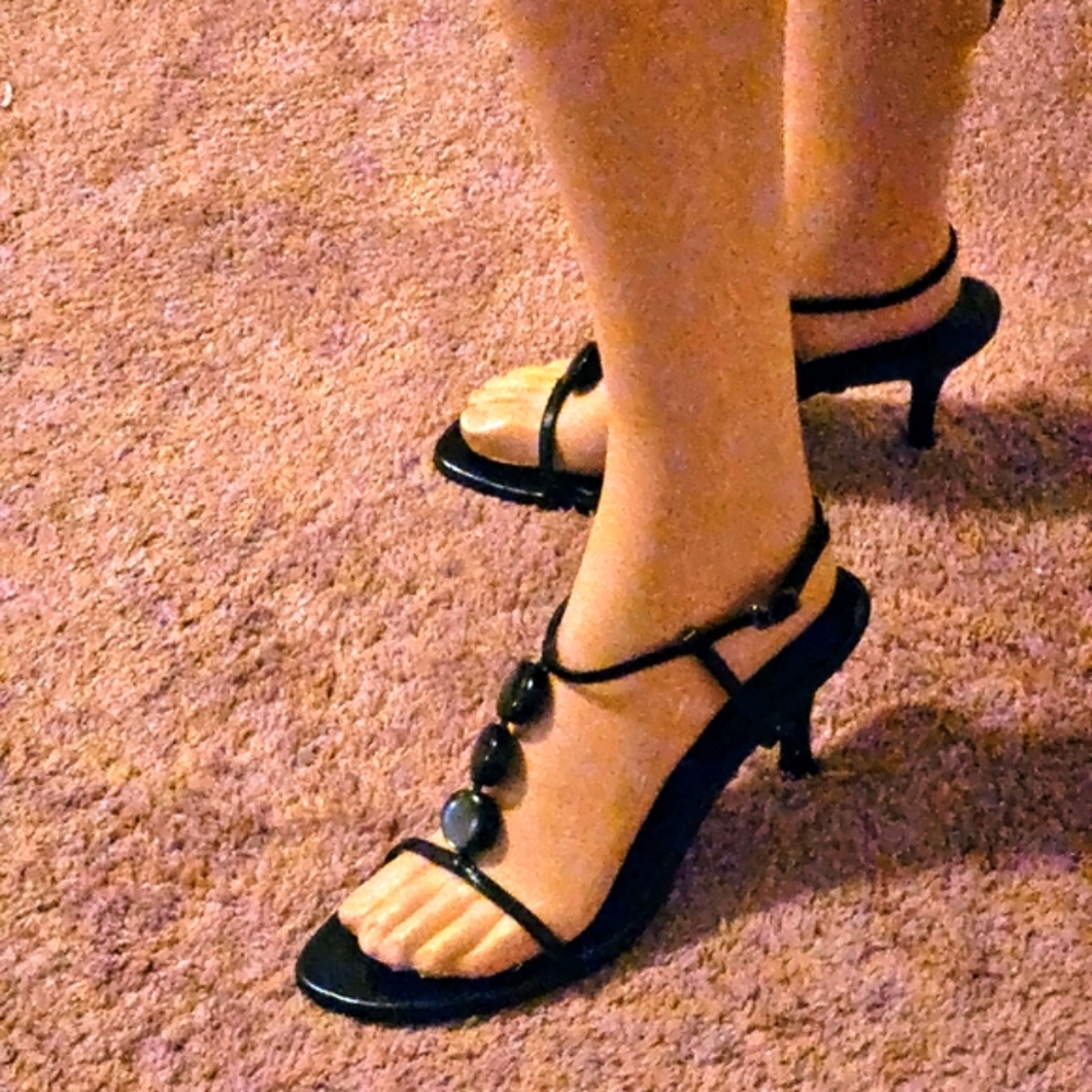 Elegant Black Strappy Heels